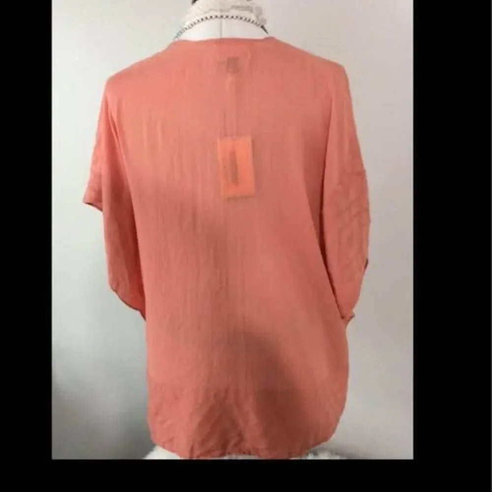 New Coral Open Front Kimono Wrap Universal Threads layer shawl blouse fits up to